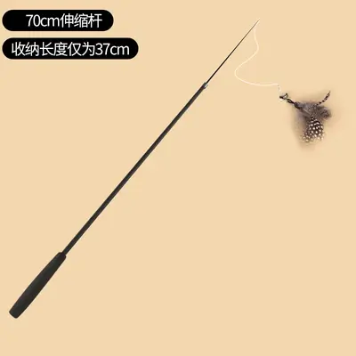Long Retractable Feather Cat Teaser Wand - 7