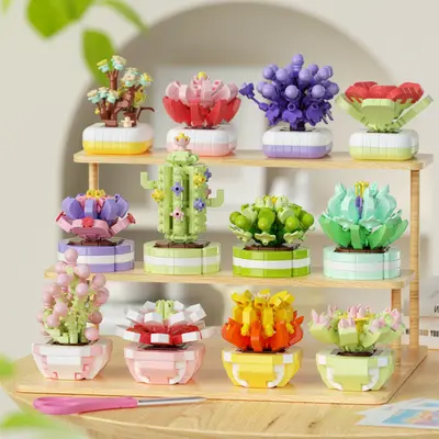 Cartoon Figure Building Blocks, Assembled Ornament - 8
