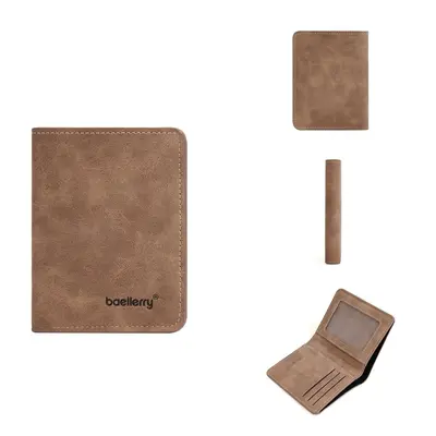 Men's Short Wallet with Student Card Holder, Anti-Theft PU Leather Wallet - 10