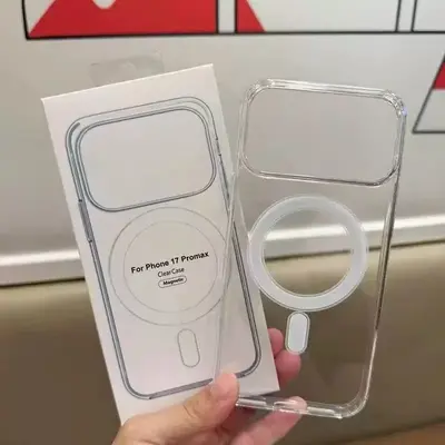 iPhone 18 Pro Max uyumlu şeffaf manyetik telefon kılıfı akrilik Apple 17 Pro sınır ötesi 15 basit 16