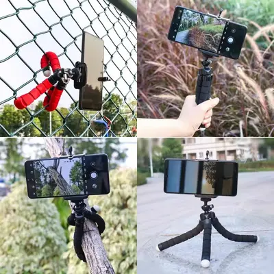 Vielseitiger Handy-Ständer Mini tragbar Outdoor Selfie Live-Streaming Serie Ansehen Multifunktional Universal Oktopus-Stativ