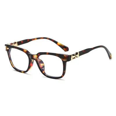Ultra-Light Anti-Blue Light Plain Lens Retro Black Frame Unisex Glasses - 9