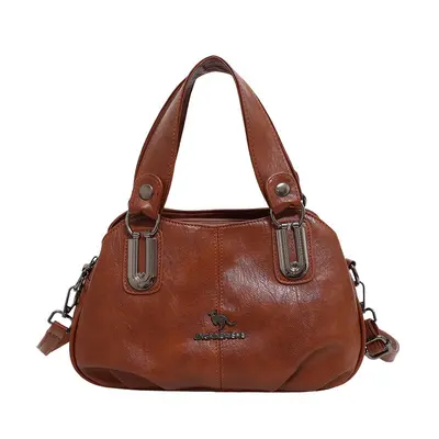 Large Capacity Soft Leather Crossbody Bag for Middle-Aged Women - 6