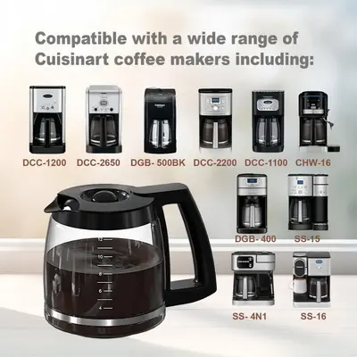 Cuisinart 12 fincanlık yedek borosilikat cam demlik