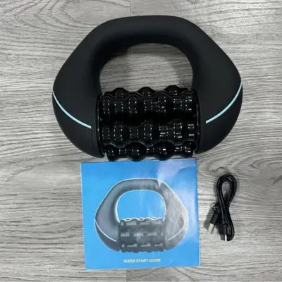 Full-Body Massage Ring with Silicone Rollers, Leg Massage Stick - 3