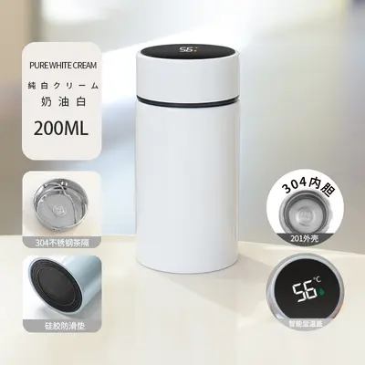 Paslanmaz Çelik Mini Cep Termos Bardak Akıllı Ekranlı Çocuk ve Öğrenci Su Bardağı - 11
