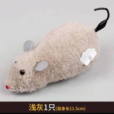 Gerçekçi fare şeklinde peluş kedi oyuncağı, mekanik fare - 9
