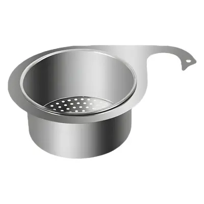 Сливная корзина для кухонной мойки из нержавеющей стали в форме лебедя, монтаж без сверления, фильтр для улавливания пищевых остатков с функцией хранения, сетчатая корзина с разделением сухих и влажных отходов