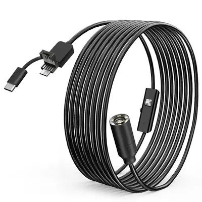3-in-1 5 megapixel autofocus high-resolution industrial camera, automatic cleaning carbon accumulation pipe inspection waterproof endoscope