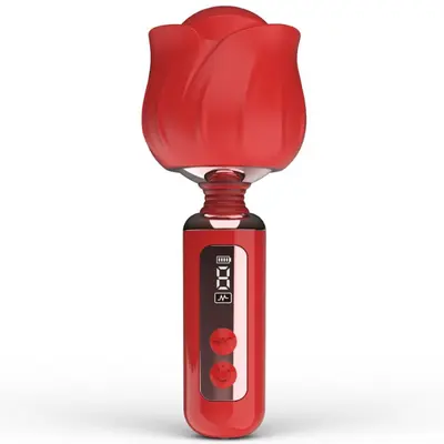 Digitaler Vibrator mit Display, G-Punkt, Zungenlecken und Saugfunktion