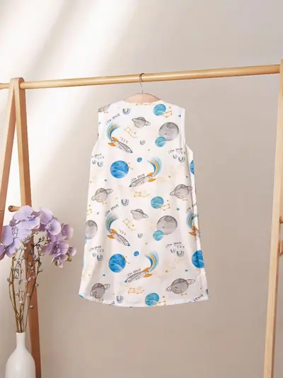 Pure Cotton Children's Sleeping Bag for Spring and Autumn, Sleeveless