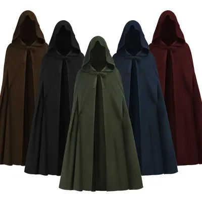 Medieval Wool Cloak, Hobbit Elf Cosplay Cape, Renaissance
