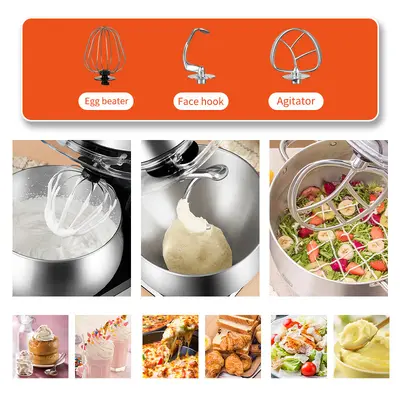 Sokany 5-in-1 Stand Mixer, 7.5L Dough Mixer with Juicer and Meat Grinder
