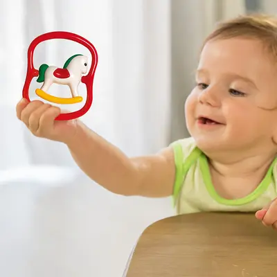 TOLO Newborn Multi-Functional Hand Rattle, Fine Motor and Sensory Training - 2