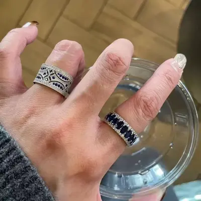 Golddiamantering, luxuriöses elegantes Design, Vintage-Stil Zeigefingerring - 5