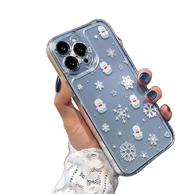 透明太空壳黎深雪人适用于苹果17 16 15 13promax手机壳12 11软xs