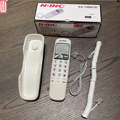 KX-T888CID Caller ID Telephone, Wall-Mounted, Silver - 7