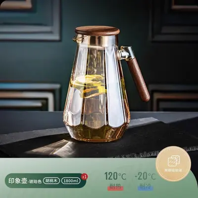 Hitzebeständiges Glas-Wasserkanneset, 5-teilig mit Teekanne - 10