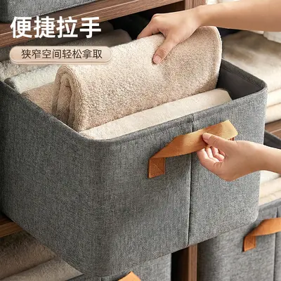 Fabric steel frame foldable storage box with lid, dust and moisture resistant - 4