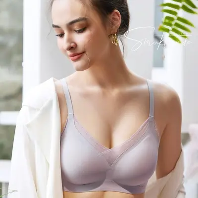 Dikişsiz Lateks Sabit Kaplı Sutyen, İnce Jöle Model, Spor, Şok Emici