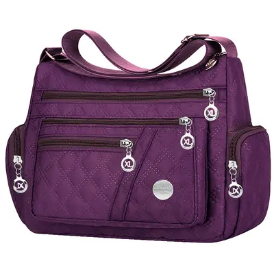 Middle-Aged Mom Dumpling Bag Solid Color Minimalist Single-Shoulder - 6