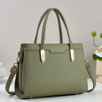 Retro Large-Capacity Women's Handbag, Single-Shoulder Commuter Bag - 13