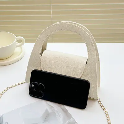 Lychee Pattern Women's Handbag with Mini Coin Purse - 3