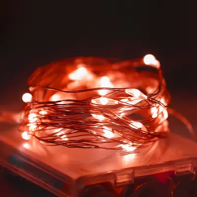 Pil kutusu renkli ışıklar dize bakır tel ışıklar LED ışıklar dize ışıklar iç dekorasyon atmosfer yıldız ışıkları bakır tel ışıklar - 13