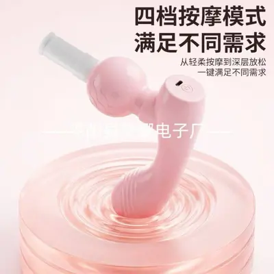 Neues multifunktionales tragbares Mini-Teleskop-Faszienpistole Massagegerät für Damen, elektrischer Doppelkopf-Muskelentspannungs-Massagegerät