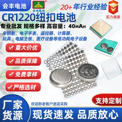 Factory Direct Sales CR1220 Button Batteries for Watches, Flashing Lights, Remote Controls, Toys, Gifts, 3V Lithium Manganese CR927 Electronics