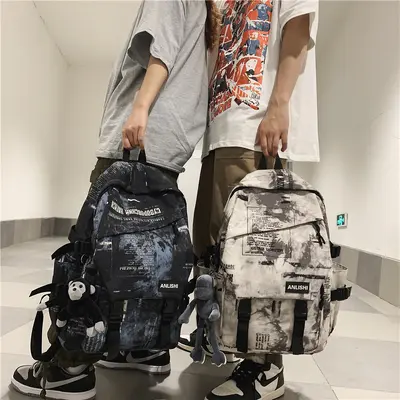 Large-Capacity Middle School Backpack, Japanese Style Casual Daypack - 3
