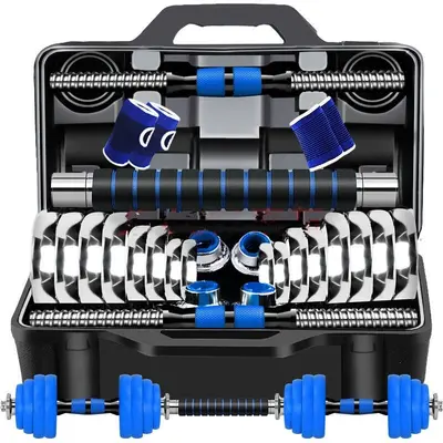 Electroplated dumbbell barbell set, 10-50 kg pure iron