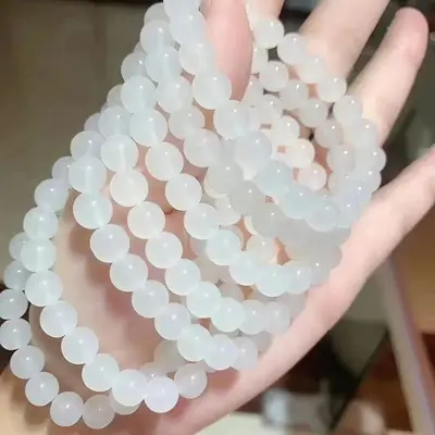 Eji Jing imitation jade deep love white jade bracelet simple elegant jade sweet bracelet live stream welfare bracelet - 7