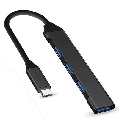 Black USB docking station USB3.0 multifunctional 4-in-1 hub computer splitter, type-c docking station - 8