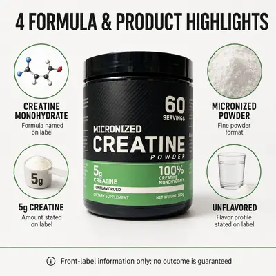 Creatine Monohydrate Powder, Food Grade Creatine Powder - 1