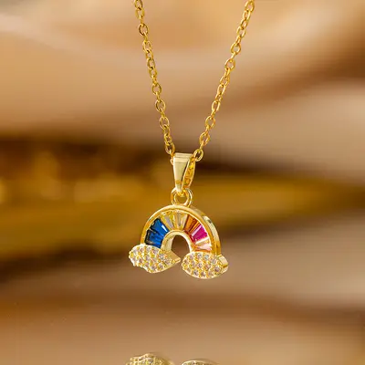 Hochwertiges elegantes leichtes luxuriöses Vollzirkonia-Kupfer-Mikro-Pavé-Halskette für Frauen, mit echtem Gold durch Elektrolyse beschichtet, schlichtes modisches elegantes Schlüsselbein-Kettchen Halskette. - 11