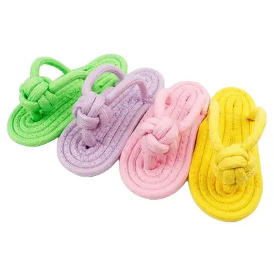Dog Chew Toy Rope Knot Slipper for Small and Medium Dogs, Chew-Resistant - 6