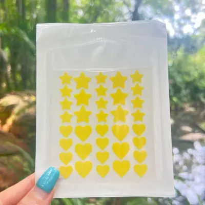 Colorful Heart and Star Hydrocolloid Acne Patches - 8