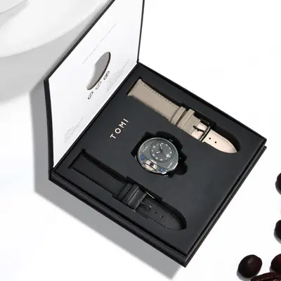 TOMI Watch Non-mechanical Simple Fashion Gift Box Business Men's Watch Manufacturer Drop Shipping Fashion Belt Men's Watch - 2