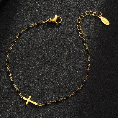 Bunte Perlen-Kreuz-Armbänder, Edelstahl, Paar-Armband