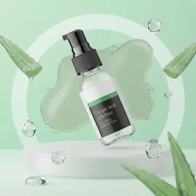 跨境TK现货Amz新趋势 Glycolic Acid 清爽精华液 质地顺滑触感舒