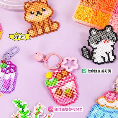 24 Renk BügGlitter Boncuk Seti Çocuklar İçin DIY Boncuk Puzzle Malzeme Paketi - 5