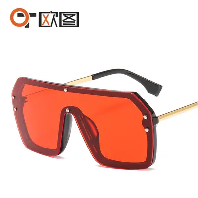 Letter Sunglasses with One-Piece Lenses, Unisex, Personalized Style - 3