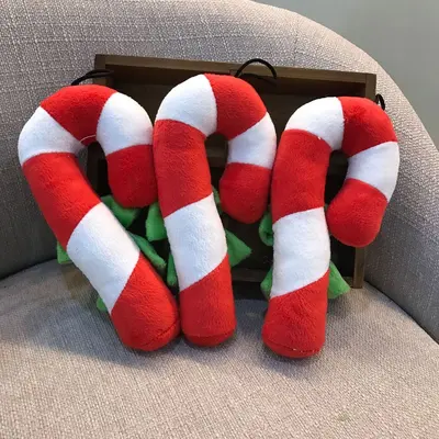 Sesli Noel Temalı Köpek Oyuncağı, Diş Çıkarma Dönemi İçin Dayanıklı Peluş