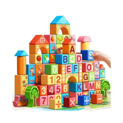 Ahşap Montessori Yapı Blokları, Büyük Parça, 0-3 Yaş Bebekler İçin - 6