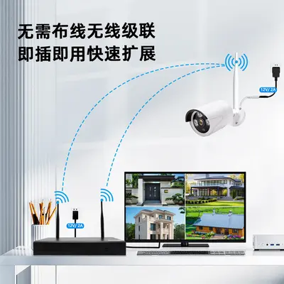 4 kanallı 3MP WiFi kamera sistem seti
