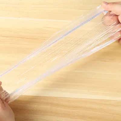 Disposable plastic stretch lids