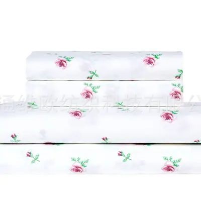 Weiou cross-border home textile Amazon eBay sheets and fitted sheets export plain printed four-piece sheet set