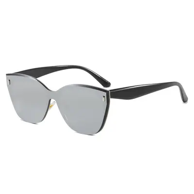 Frameless One-Piece Cat-Eye Sunglasses, Unisex, UV Protection - 4