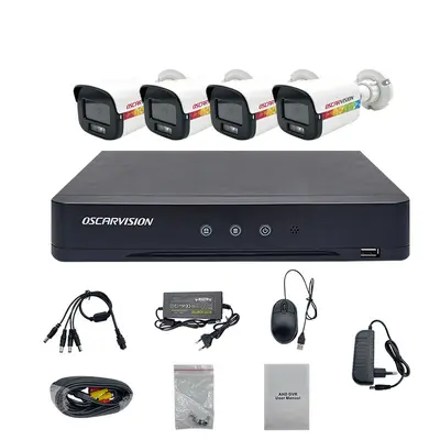 AHD Koaxial 4-Kanal-Überwachungskamera-Set mit HD-Nachtsicht - 12